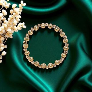 ACCESSHER Antique Gold Plated Oxidized Bracelet Bangles - Vintage Inspired Jewellery (Set of 4)
