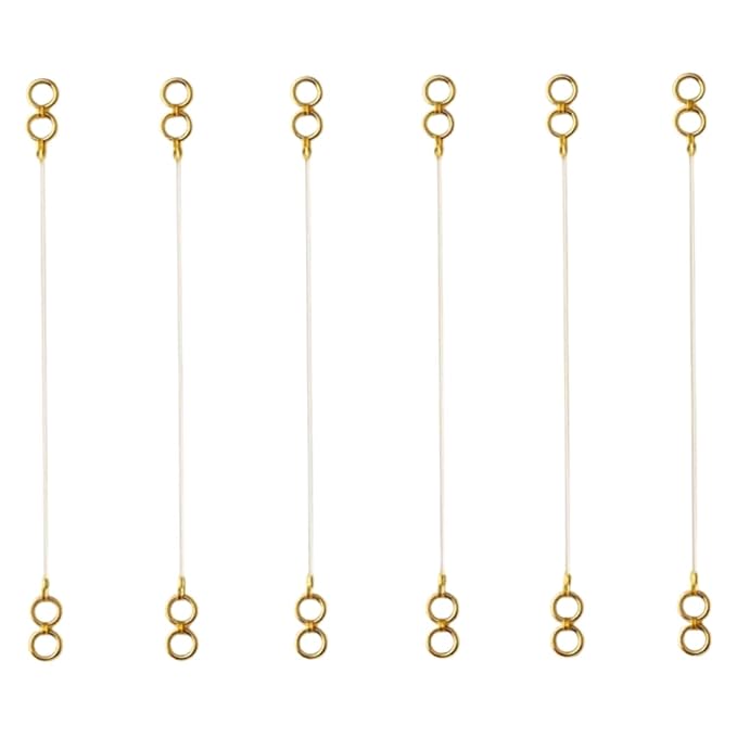 Accessher Gold Plated Invisible Transparent Stretchable and Adjustable Lightweighted Elastic Heavy Earrings Support Ear Chains for Women and Girls (Pack of 6) - Image 2
