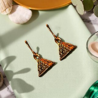ACCESSHER Traditional Gold Plated Jhumka Earrings with Intricate Dome Design | Stylish Small Size Jhumki Earrings Ideal for Ethnic Wear for Women and Girls