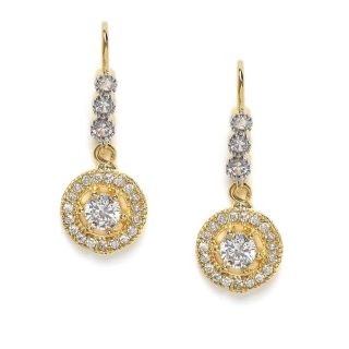 AccessHer Gold-Plated AD Studded Handcrafted Drop Earrings For Women & Girls