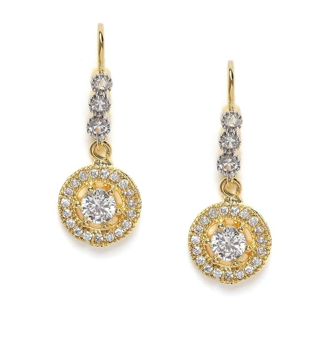 AccessHer Gold-Plated AD Studded Handcrafted Drop Earrings For Women & Girls