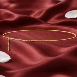 AccessHer Elegant Gold-Plated Delicate Chain Waist Belt | Stylish Belly Chain Kamarbandh and Body Kardhani for Women | Perfect for Special Occasion | Pack of 1