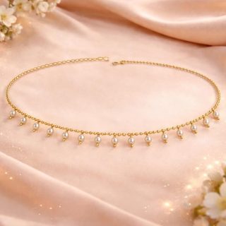 AccessHer Women s & Girls  Elegant Gold-Plated Pearl Waist Chain & Kamarbandh | Traditional Ethnic Jewelry Accessory for Sarees, Lehengas, Weddings, Parties & Festive Occasions