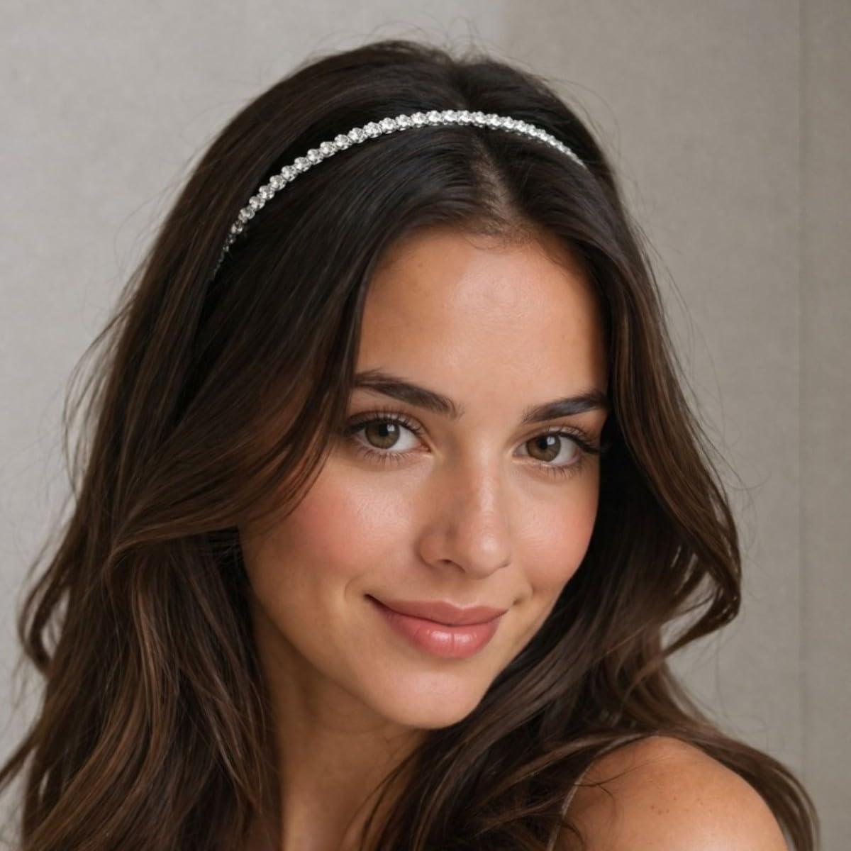 AccessHer Hairbands for Women & Girls | Gold & Silver Rhinestone Hair Hoops | Stylish Hair Accessories for Weddings, Parties, Ethnic Wear & Rakhi Gift (Silver 1, One Size) - Image 3