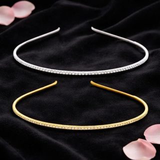 AccessHer Hairbands for Women & Girls | Gold & Silver Rhinestone Hair Hoops | Stylish Hair Accessories for Weddings, Parties, Ethnic Wear & Rakhi Gift (Combo 5, One Size)