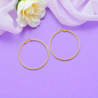 ACCESSHER Regular Wear Casual Wear Gold Plated Fancy Delicate Light Weight Hoop Earrings For Women