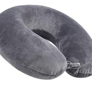 SWARG HOMES Super Comfy Premium Travel Neck Pillow with Cervical Support for Flights, Cars, Trains, Office & Home Use - Grey