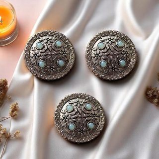 ACCESSHER Oxidized Silver Adjustable Finger Ring for Women & Girls - Antique Jewellery for Wedding & Festive Wear