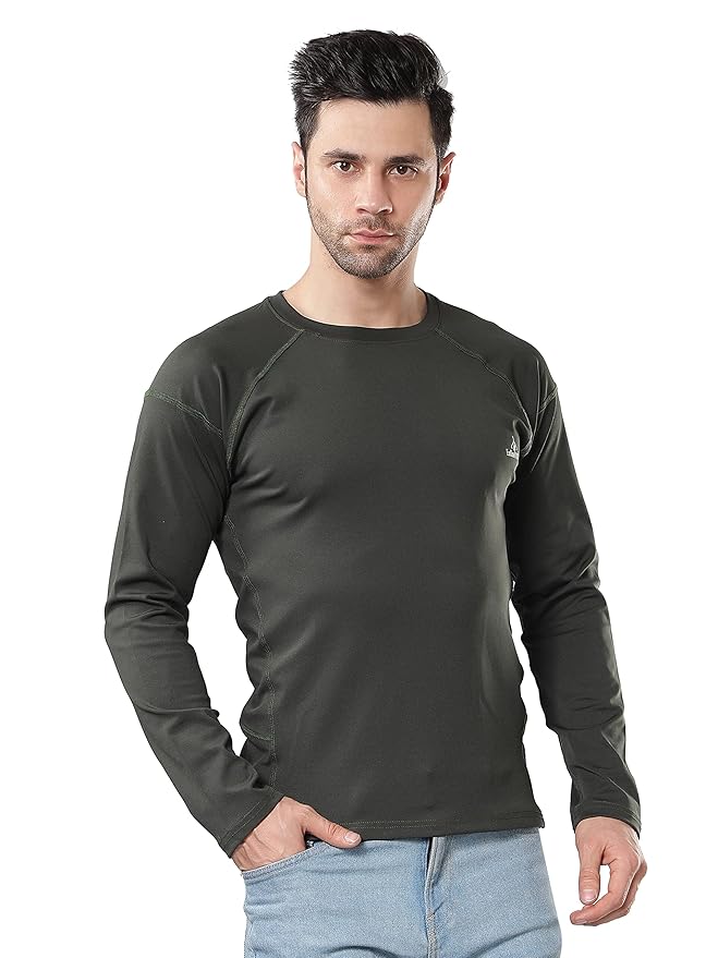ENDLESSTRENDZ Sports Performance T-Shirt in Stylish Olive | Full Sleeves | Crew Neck | Ultra Soft, Comfortable & Lightweight | Dry Fit Fabric for Gym, Training, and Running - Large - Image 2