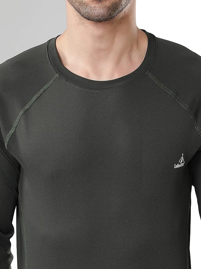 ENDLESSTRENDZ Sports Performance T-Shirt in Stylish Olive | Full Sleeves | Crew Neck | Ultra Soft, Comfortable & Lightweight | Dry Fit Fabric for Gym, Training, and Running - Large - Image 3