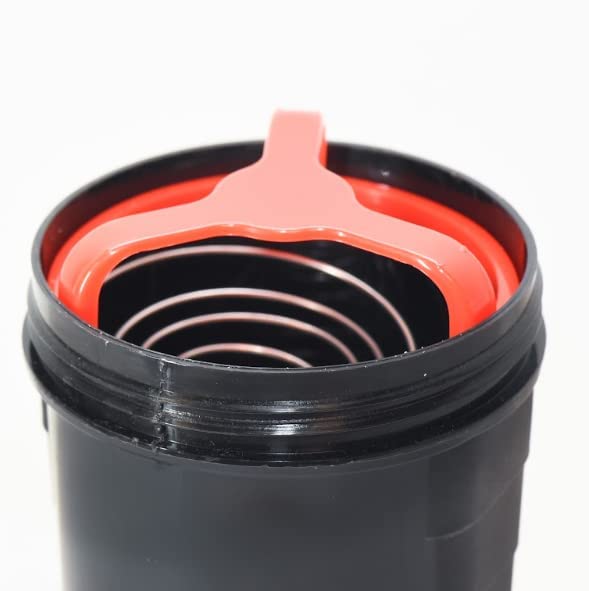 Protein Shaker | Shaker Bottle | Shakers for Protein Shake with 2 Storage Compartment | Leak Proof | Easy Clean Up | Blender protein shaker bottle for gym (500ml | Red) - Image 4