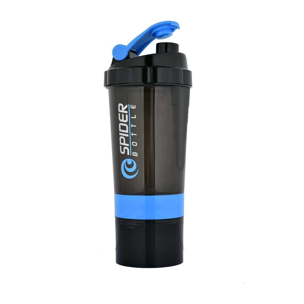 Varjish Protein Shaker | Shaker Bottle | Shakers for Protein Shake with 2 Storage Compartment | Leak Proof | Easy Clean Up | Blender protein shaker bottle for gym (500ml | Blue)
