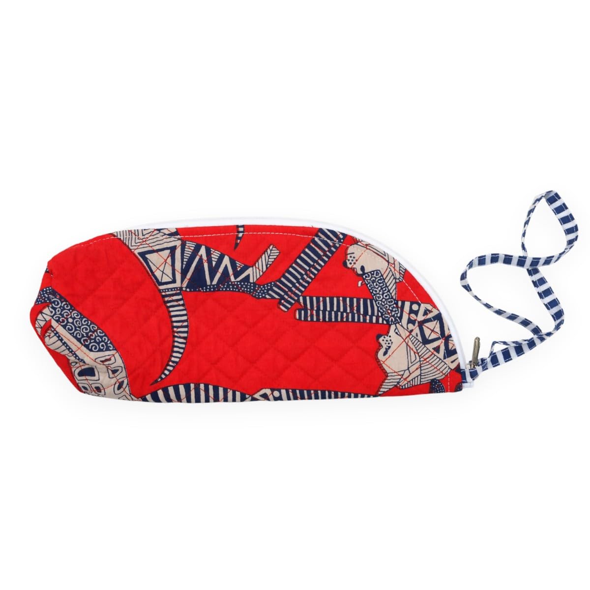 ACCESSHER Handcrafted Jaipuri Quilted Cotton Pouch Water Bottle Cover with Zip & Handle Multifunctional Storage Kit & Bottle Sleeve Protecto - Image 6