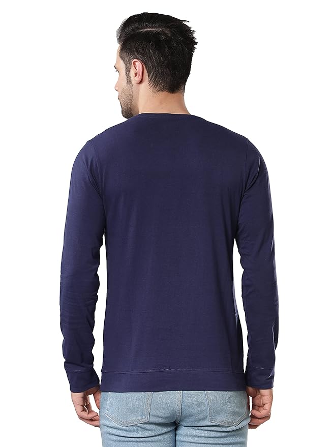 Cotton-Rich Ultra-Soft T-Shirt in Navy Blue - Image 4