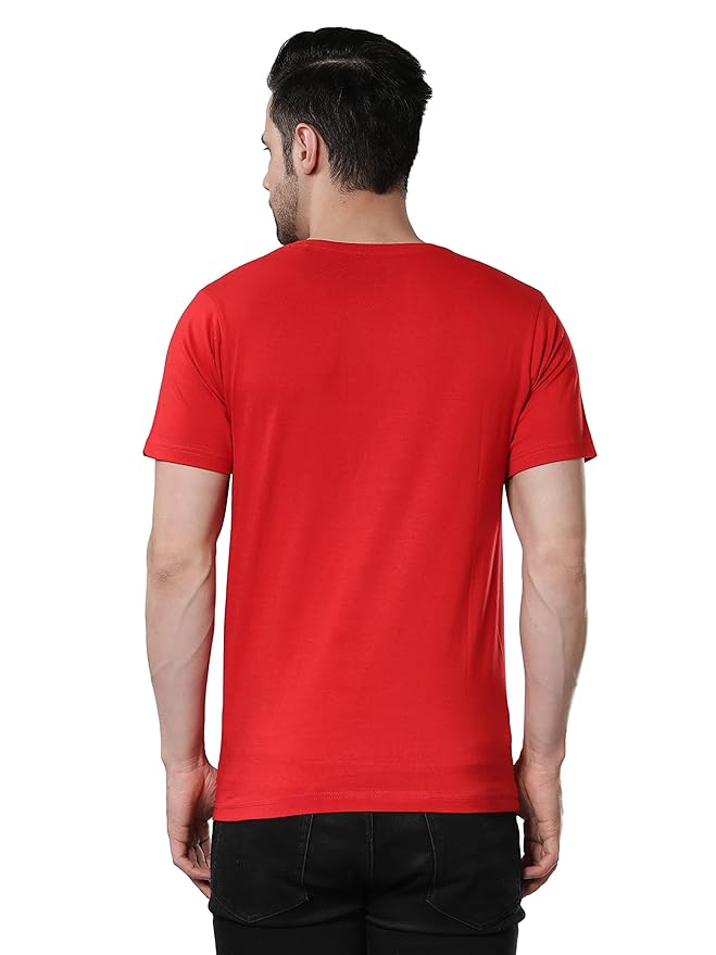 Cotton-Rich Ultra-Soft T-Shirt in Red - Image 3