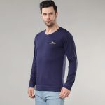 ENDLESSTRENDZ Cotton- T Shirt for Men | Full Sleeves | Round Neck T Shirts for Men | Regular Fit | Casual wear | Perfect Tshirt for Men Stylish (Colour - Navy Blue | Size - L)
