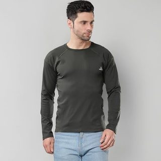 ENDLESSTRENDZ Sports Performance T-Shirt in Stylish Olive | Full Sleeves | Crew Neck | Ultra Soft, Comfortable & Lightweight | Dry Fit Fabric for Gym, Training, and Running - Large