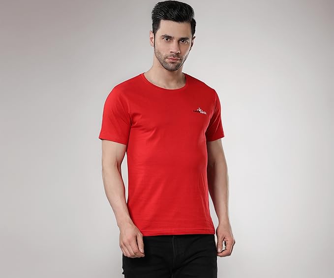 Cotton-Rich Ultra-Soft T-Shirt in Red