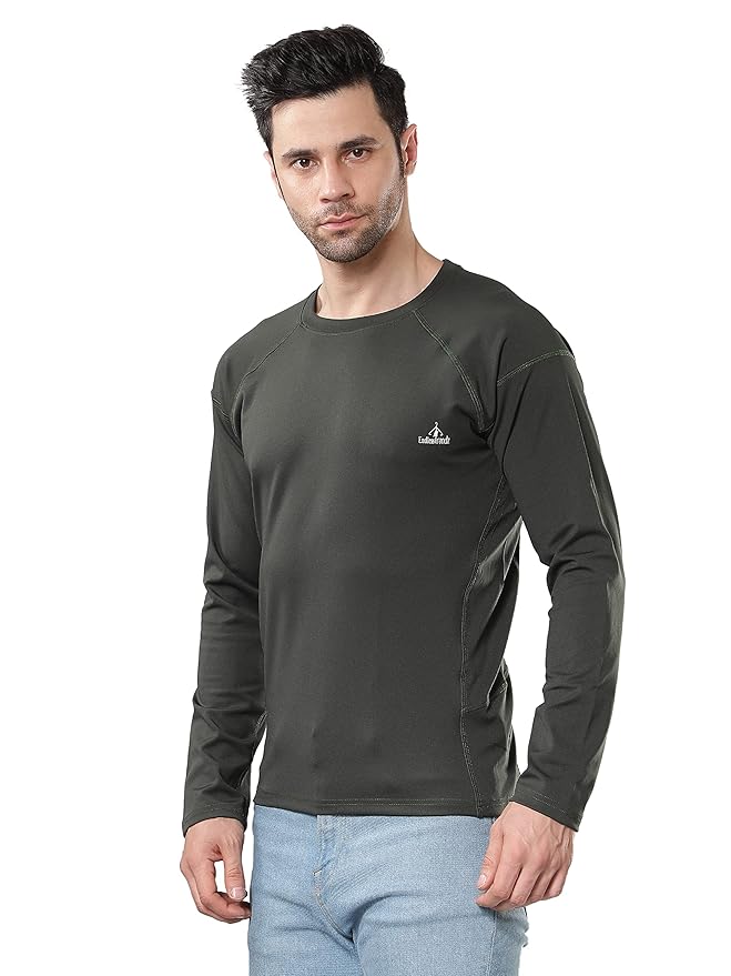 ENDLESSTRENDZ Sports Performance T-Shirt in Stylish Olive | Full Sleeves | Crew Neck | Ultra Soft, Comfortable & Lightweight | Dry Fit Fabric for Gym, Training, and Running - Large - Image 8
