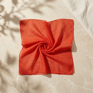Drape N Don Orange Plain Chiffon Dupatta with Stylish Latkan Detailing - Soft Lightweight Daily Wear