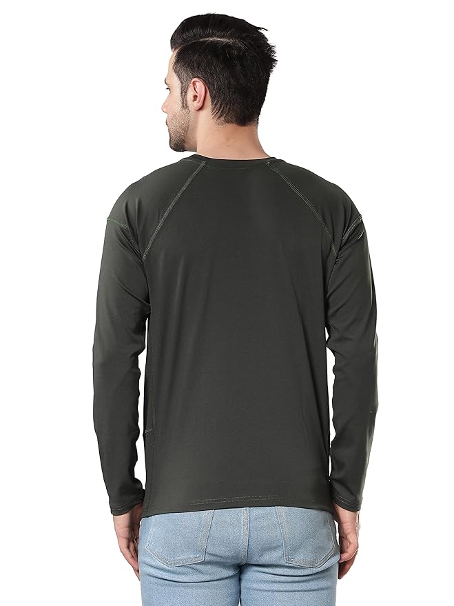 KASRAT T Shirt Dryfit Round Neck (X-Large, Olive) - Image 5
