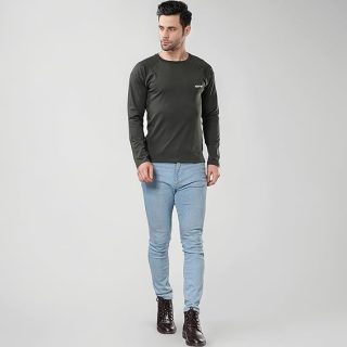 KASRAT T Shirt Dryfit Round Neck (Medium, Olive)
