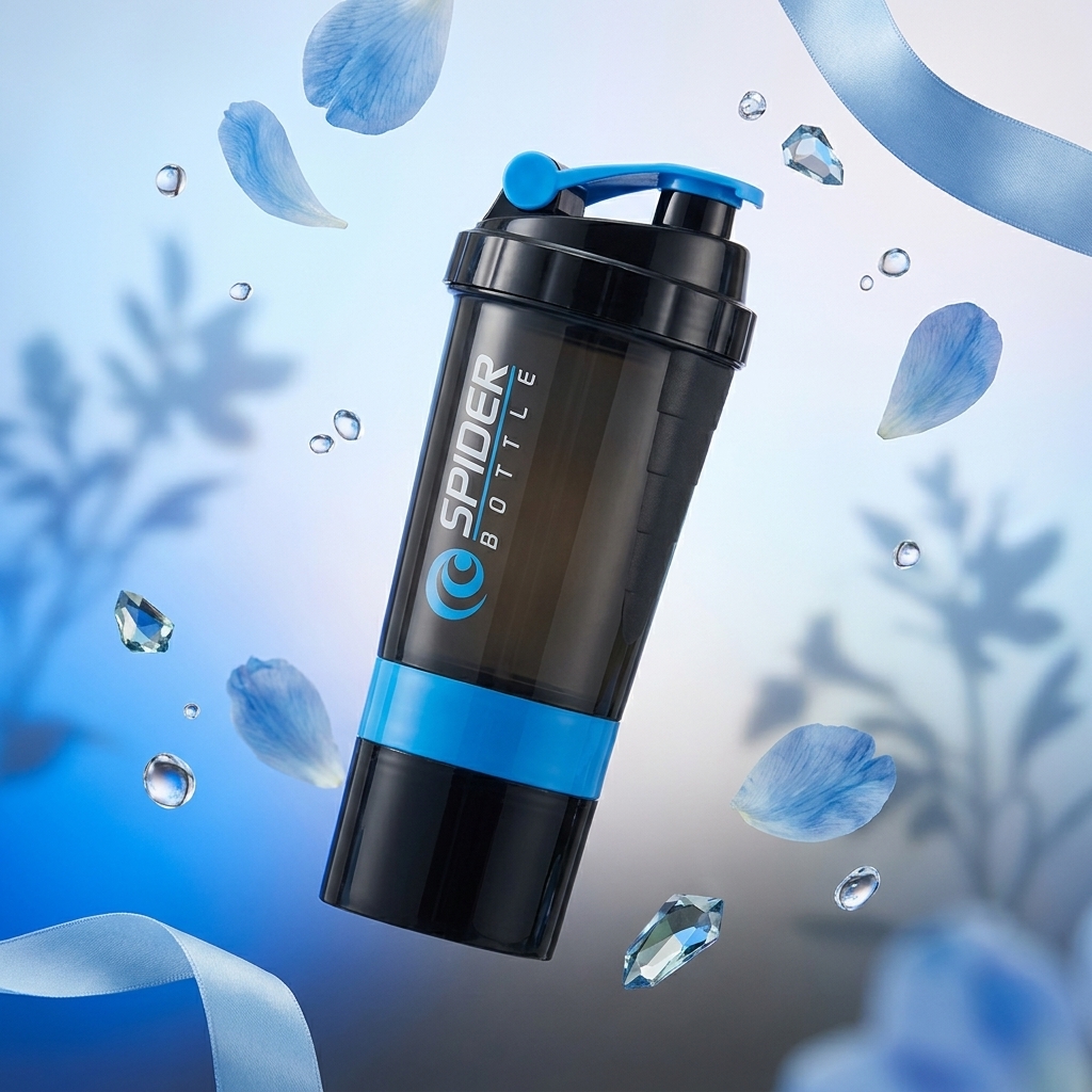 Varjish Protein Shaker | Shaker Bottle | Shakers for Protein Shake with 2 Storage Compartment | Leak Proof | Easy Clean Up | Blender protein shaker bottle for gym (500ml | Blue) - Image 2