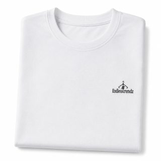 ENDLESSTRENDZ Men's Dry Fit T-Shirt with Round Neck & Half Sleeves - Quick Dry UPF 50+ Sports Jersey (White, M)
