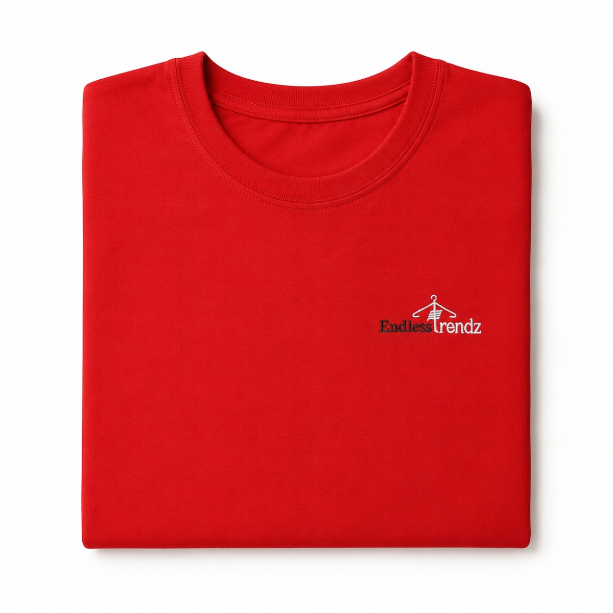 ENDLESSTRENDZ Men's 100% Cotton Half Sleeve T-Shirt | Regular Fit Solid Casual Wear Tee |Red