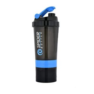 KASRAT Protein Shaker Bottle - Clean Blender Shaker for Protein Shakes & Gym Use (500ml, Blue)