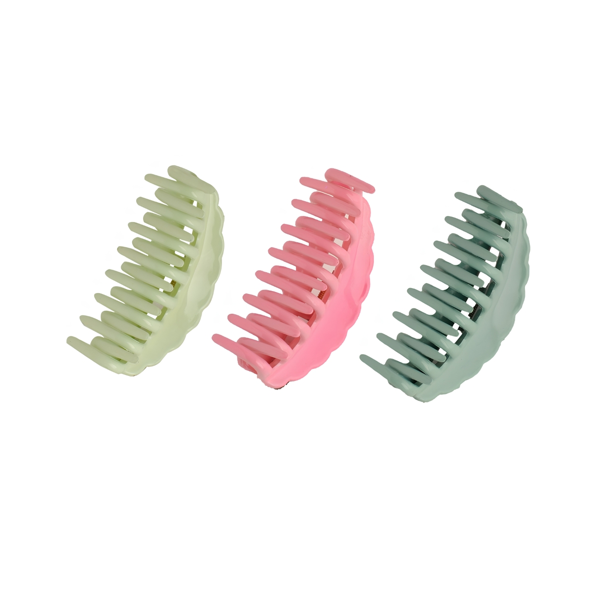ACCESSHER Multicolour Acrylic Jumbo Hair Claw Clips with Tight Grip - Hair Clutchers for Thick Hair & Casual Wear, Pack of 3 - Image 5